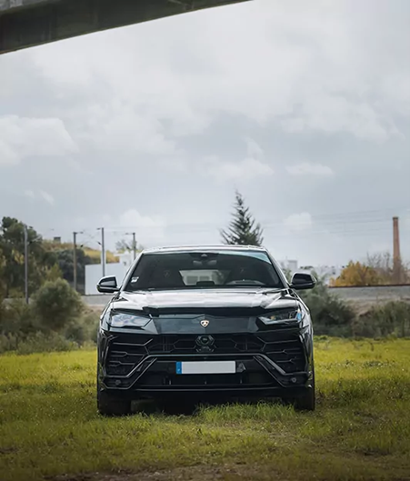 Luxury Lamborghini Urus Black Car Rental in Algarve